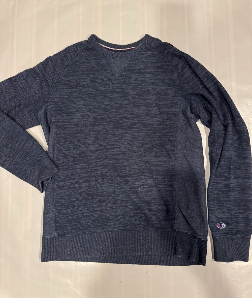 Adult Champion Authentic Athletic Apparel Crewneck Sweatshirt – Heather Navy Blu